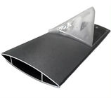 Custom Building Facade Extruded Aerofoil Fins Aluminum Profile Louvers Blade